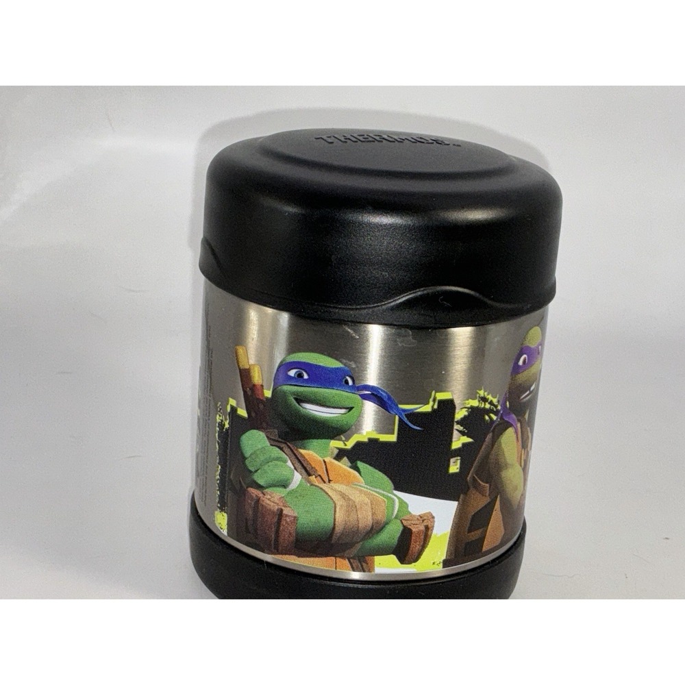 Thermos‎ With Teenage Mutant Turtles On Outside Of Thermos 2014 4" X 3.5"